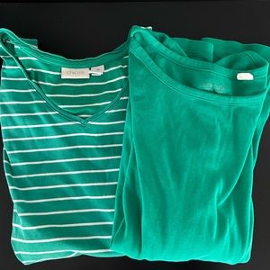 Chico’s Bundle Green Shirts